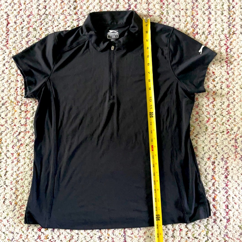 Golf polo zip front collared shirt by Slazenger